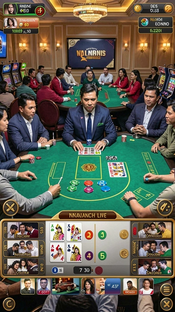 winpkr - Tangkapan layar saat pemain berpartisipasi dalam turnamen poker.